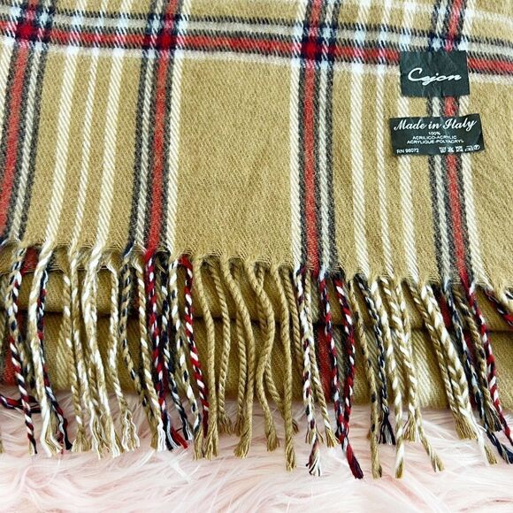 Cejon 100% acrylic fringe scarf - Picture 4 of 4